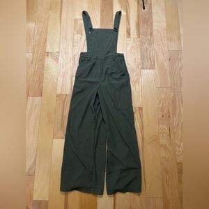 Forest green corduroy overalls